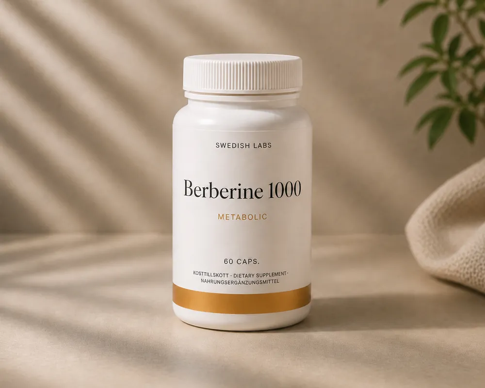 Berberine 1000 förpackning — metabolisk formel