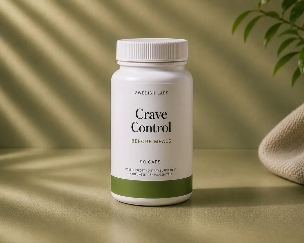 Crave Control förpackning — daglig formel mot sötsug
