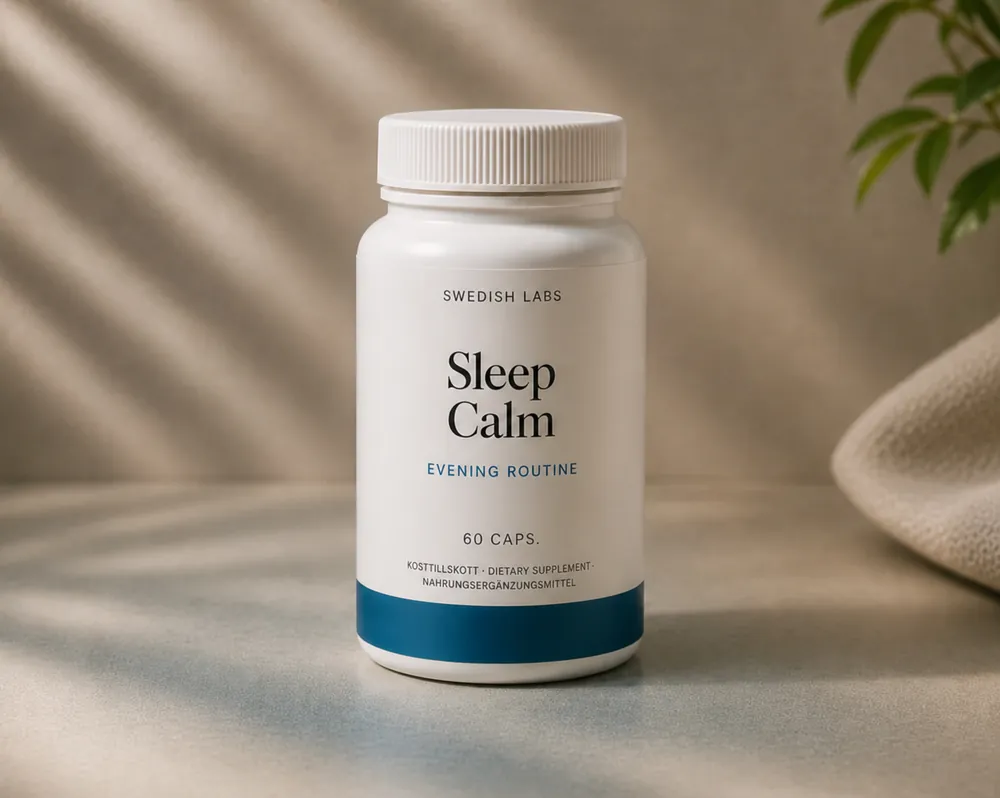 Sleep Calm förpackning — kvällsformel med magnesium